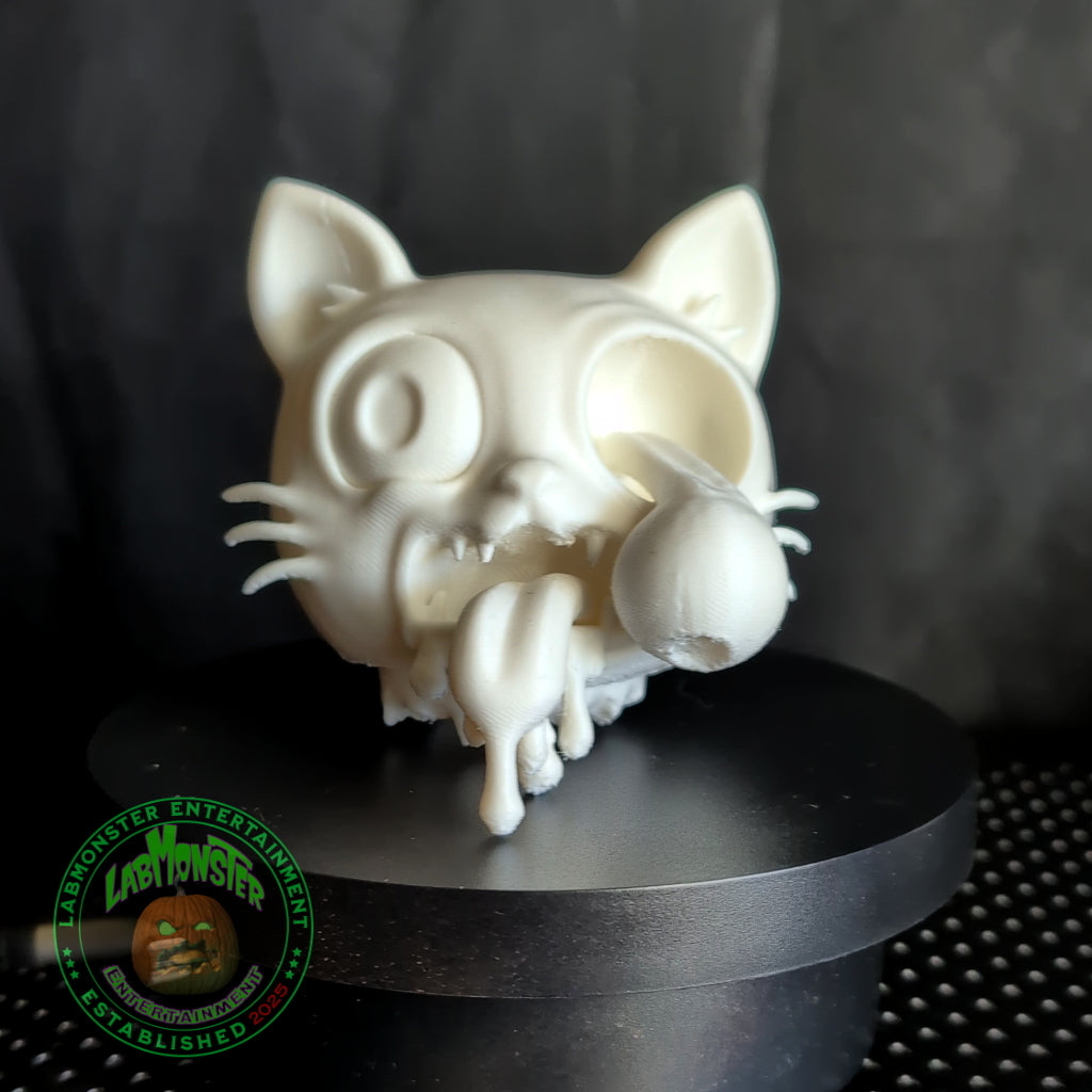 Adorable Zombie Kitty for Halloween Home Decor