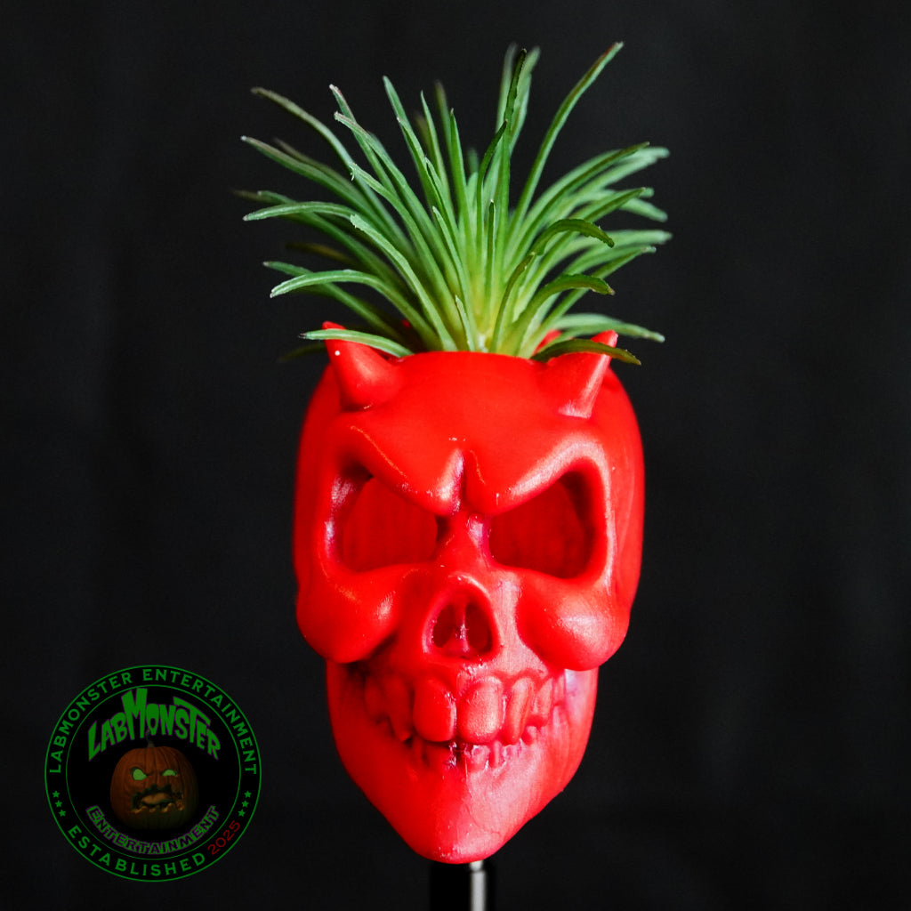 Devil Skull Air Planter - Handcrafted Gothic Home Decor