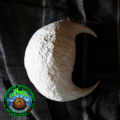 Paint-Your-Own Gothic Moon Skull Christmas Ornament with Top Hat – Unpainted 3D Printed PLA Blank – DIY Creepmas Decoration