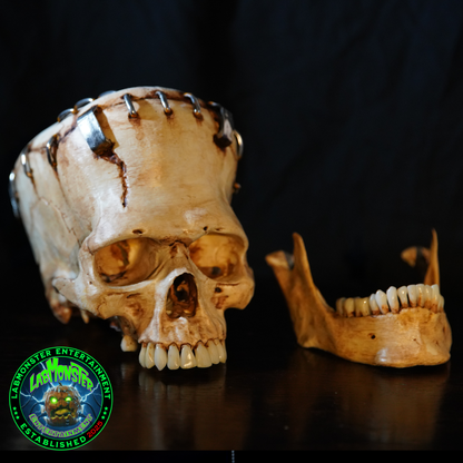 Life-Size Frankensetin Monster Skull Replica