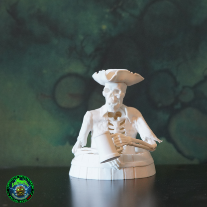 3D Printed Jolly Pirate Skeleton Treasure Barrel Dice Vault – Paint-It-Yourself PLA Blank – Perfect for Dice, Candy, or Treasures!