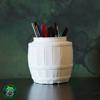 3D Printed Jolly Pirate Skeleton Treasure Barrel Dice Vault – Paint-It-Yourself PLA Blank – Perfect for Dice, Candy, or Treasures!