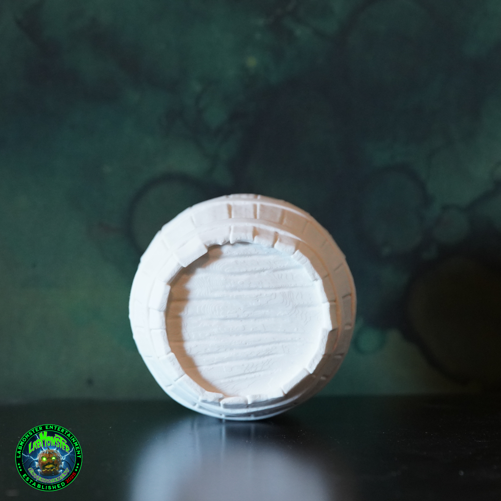 3D Printed Jolly Pirate Skeleton Treasure Barrel Dice Vault – Paint-It-Yourself PLA Blank – Perfect for Dice, Candy, or Treasures!