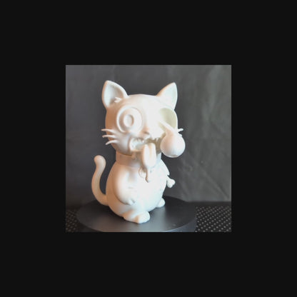 Adorable Zombie Kitty for Halloween Home Decor
